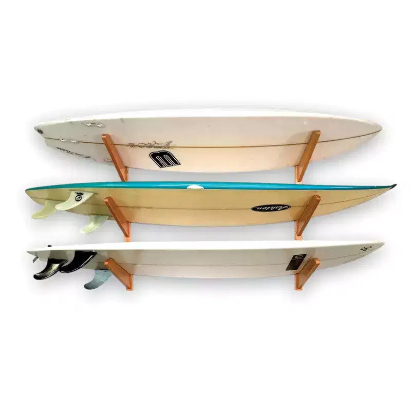 TidyTimber Estante de madera para guardar tablas de surf | Capacidad para 3 tablas de surf
