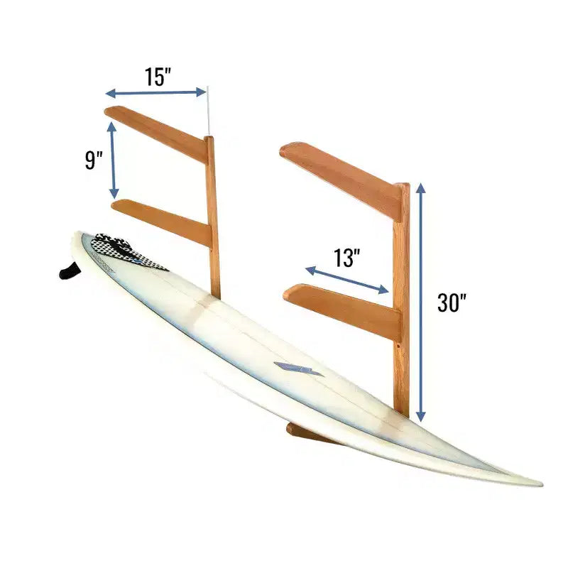 TidyTimber Estante de madera para guardar tablas de surf | Capacidad para 3 tablas de surf
