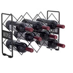 Botellero de encimera, soporte para botellas de vino para cocina y bar - Peltre - No requiere montaje