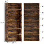 Estantería abierta de 6 niveles y estantes para libros, estantes de exhibición de pie de 180 cm de alto para oficina en casa, sala de estar
