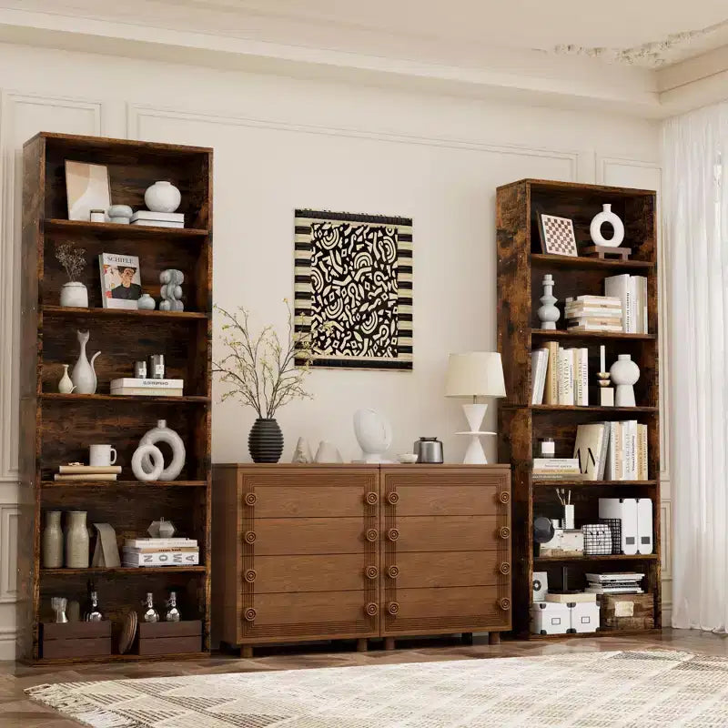 Estantería abierta de 6 niveles y estantes para libros, estantes de exhibición de pie de 180 cm de alto para oficina en casa, sala de estar