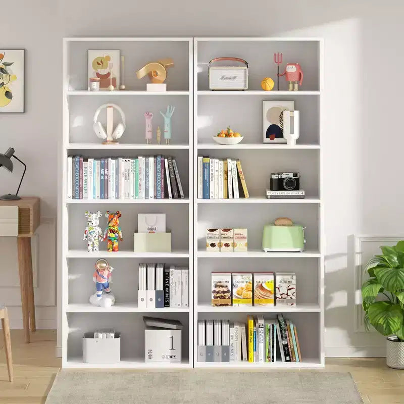Estantería abierta de 6 niveles y estantes para libros, estantes de exhibición de pie de 180 cm de alto para oficina en casa, sala de estar