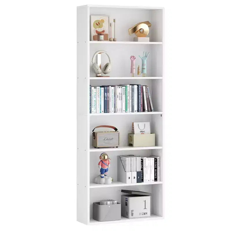 Estantería abierta de 6 niveles y estantes para libros, estantes de exhibición de pie de 180 cm de alto para oficina en casa, sala de estar