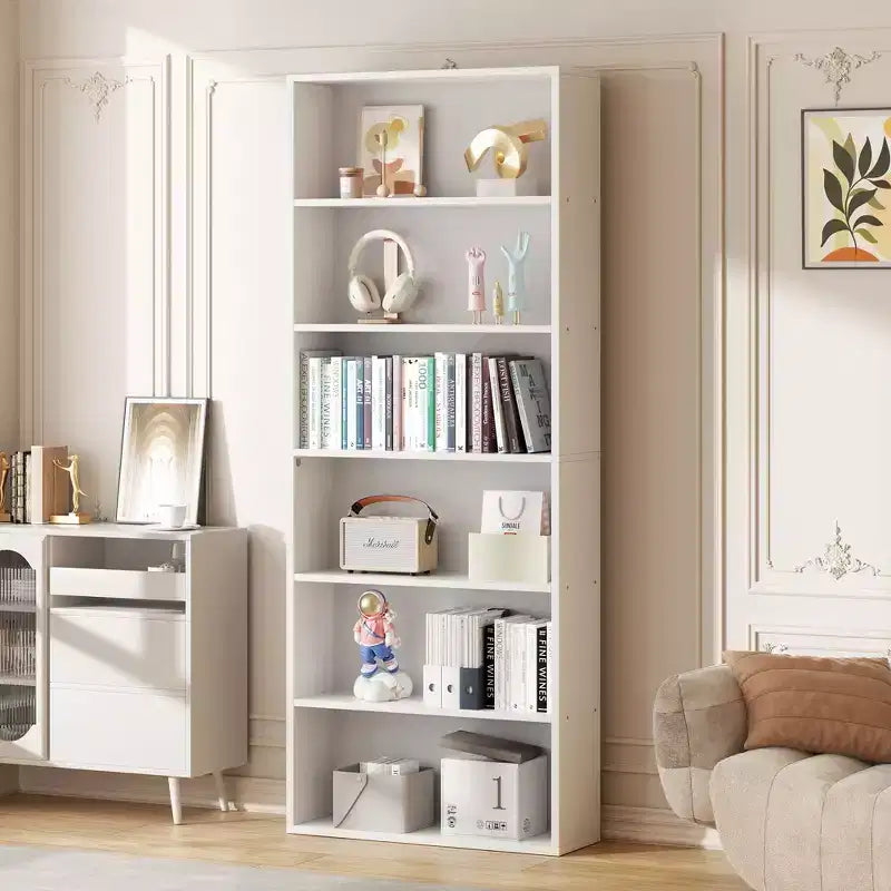 Estantería abierta de 6 niveles y estantes para libros, estantes de exhibición de pie de 180 cm de alto para oficina en casa, sala de estar