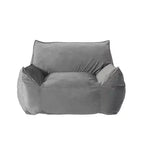 Puf de terciopelo con funda extraíble, sillón puf moderno con reposabrazos y cremallera a prueba de niños, sofá de suelo para sala de estar o dormitorio