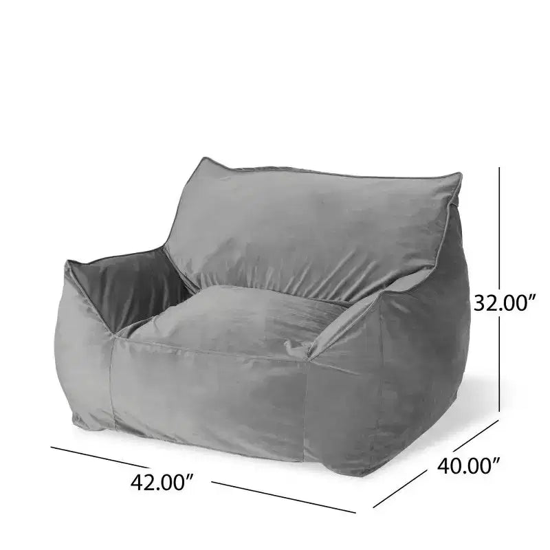 Puf de terciopelo con funda extraíble, sillón puf moderno con reposabrazos y cremallera a prueba de niños, sofá de suelo para sala de estar o dormitorio