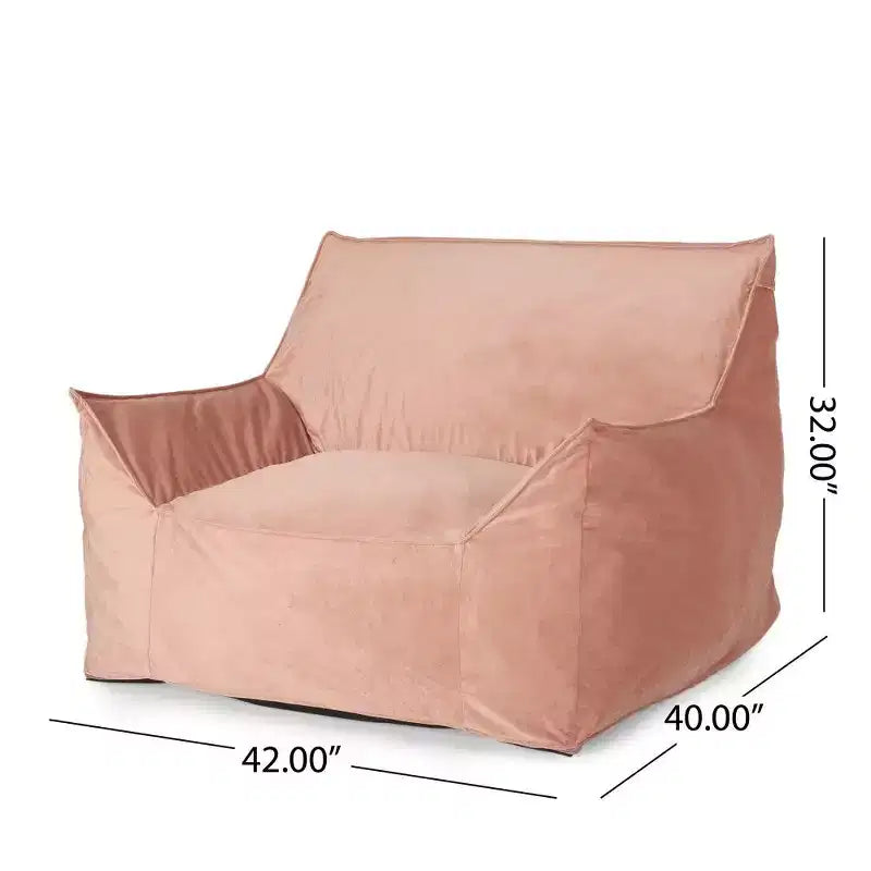 Puf de terciopelo con funda extraíble, sillón puf moderno con reposabrazos y cremallera a prueba de niños, sofá de suelo para sala de estar o dormitorio