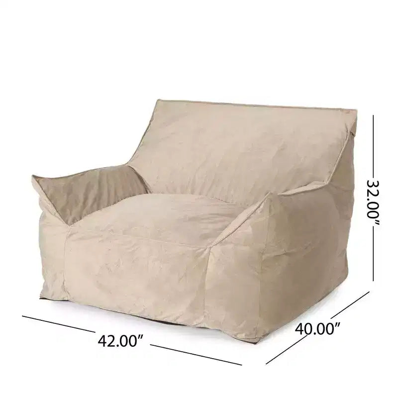 Puf de terciopelo con funda extraíble, sillón puf moderno con reposabrazos y cremallera a prueba de niños, sofá de suelo para sala de estar o dormitorio