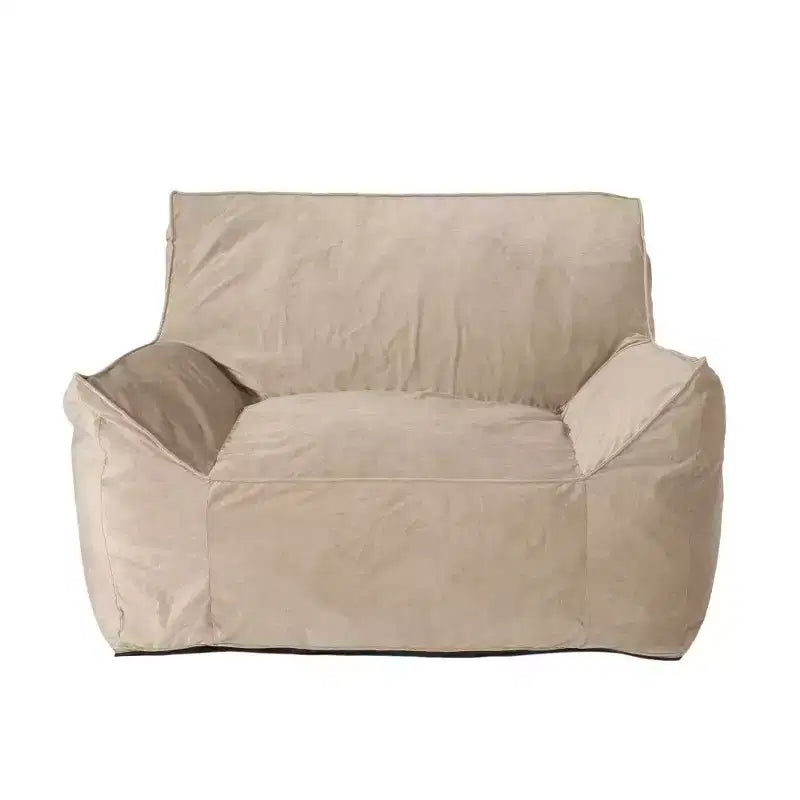 Puf de terciopelo con funda extraíble, sillón puf moderno con reposabrazos y cremallera a prueba de niños, sofá de suelo para sala de estar o dormitorio
