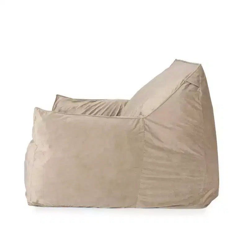 Puf de terciopelo con funda extraíble, sillón puf moderno con reposabrazos y cremallera a prueba de niños, sofá de suelo para sala de estar o dormitorio