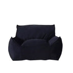 Puf de terciopelo con funda extraíble, sillón puf moderno con reposabrazos y cremallera a prueba de niños, sofá de suelo para sala de estar o dormitorio