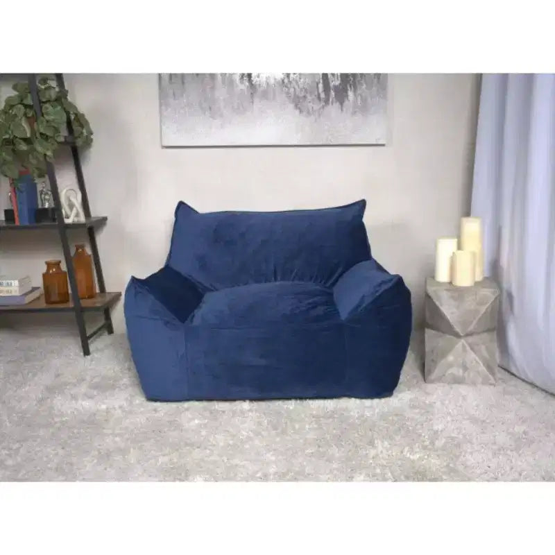 Puf de terciopelo con funda extraíble, sillón puf moderno con reposabrazos y cremallera a prueba de niños, sofá de suelo para sala de estar o dormitorio