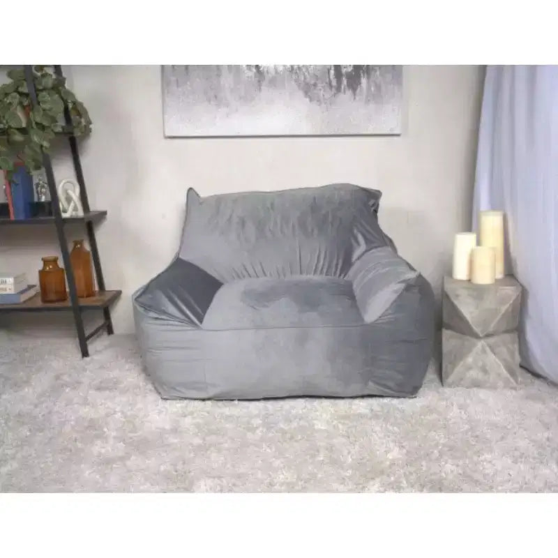 Puf de terciopelo con funda extraíble, sillón puf moderno con reposabrazos y cremallera a prueba de niños, sofá de suelo para sala de estar o dormitorio