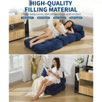Sofá cama plegable, silla convertible con almohada, bolsillo lateral y respaldo C, tumbona portátil, colchón plegable