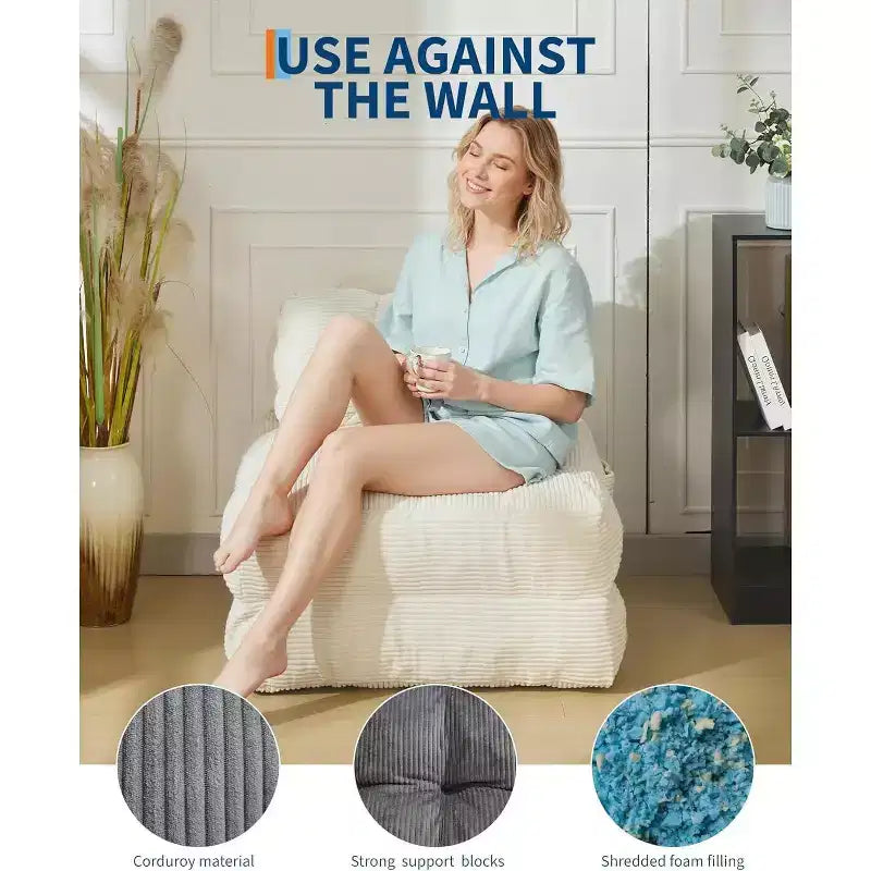 Sofá cama plegable, silla convertible con almohada, bolsillo lateral y respaldo C, tumbona portátil, colchón plegable