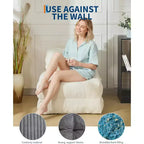Sofá cama plegable, silla convertible con almohada, bolsillo lateral y respaldo C, tumbona portátil, colchón plegable