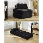 Sofá cama plegable, silla convertible con almohada, bolsillo lateral y respaldo C, tumbona portátil, colchón plegable