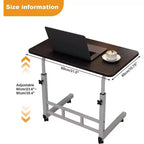 Escritorio pequeño de pie con ruedas, mesa portátil ajustable en altura para ordenador portátil, escritorio pequeño con ruedas, para oficina en casa, estudio, dormitorio