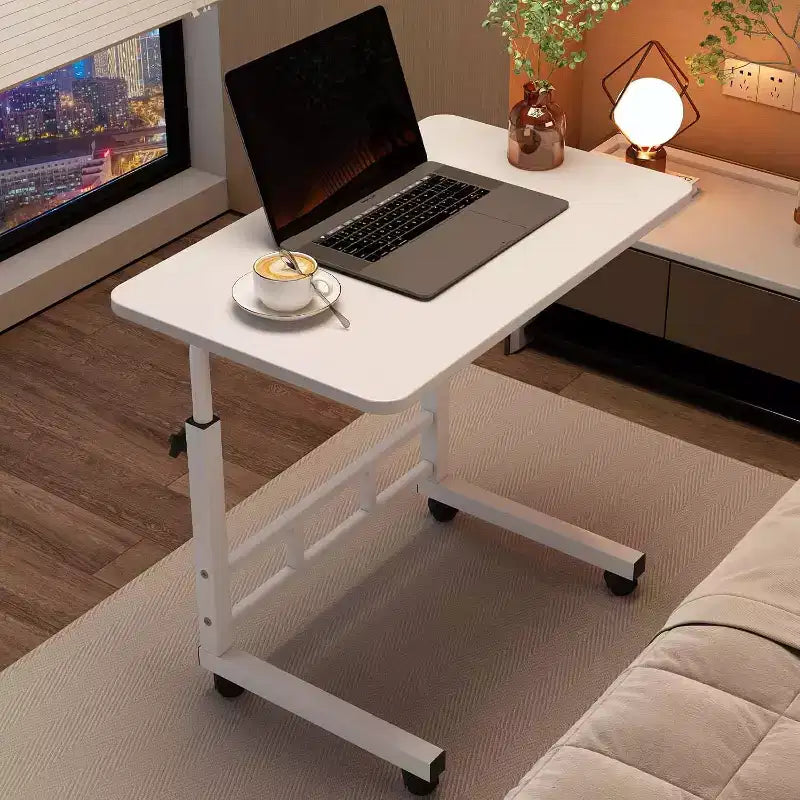 Escritorio pequeño de pie con ruedas, mesa portátil ajustable en altura para ordenador portátil, escritorio pequeño con ruedas, para oficina en casa, estudio, dormitorio