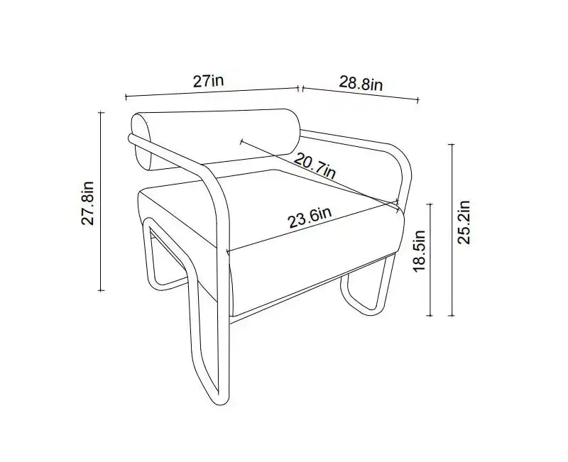 Sillón de pana, sofá individual perezoso con estructura de hierro, respaldo y reposabrazos integrados, patas antideslizantes, sillón de ocio para balcón, sala de estar