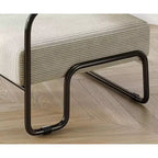 Sillón de pana, sofá individual perezoso con estructura de hierro, respaldo y reposabrazos integrados, patas antideslizantes, sillón de ocio para balcón, sala de estar