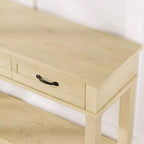 Mesa de entrada rústica, mesa consola de 3 niveles con 3 cajones de almacenamiento, mesa de sofá de madera de 54 pulgadas para recibidor, sala de estar, mesa de pasillo