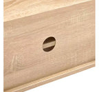 Mueble de TV de ratán de 55.12" de madera maciza y MDF, natural