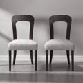 Set of 2 Wooden Dining Chairs, Modern Armless Side Chairs with Hollow Backrest, Padded Seat and 330 LBS Capacity for Living Room Kitchen