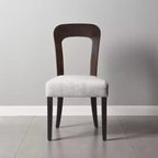Juego de 2 sillas de comedor de madera, sillas auxiliares modernas sin brazos con respaldo hueco, asiento acolchado y capacidad de 150 kg para sala de estar y cocina