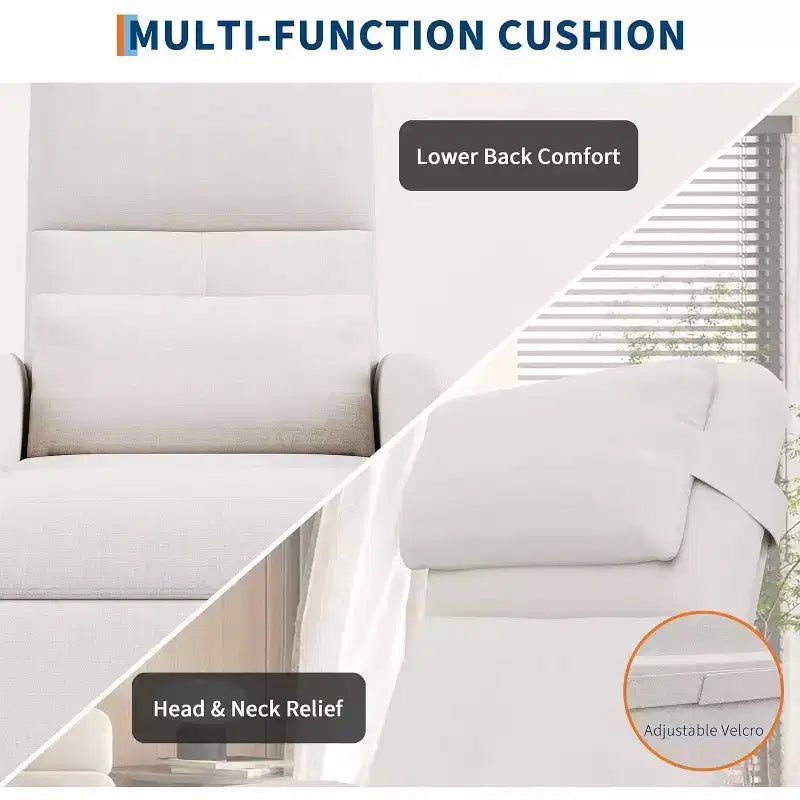 Sillón reclinable eléctrico para adultos, sofá individual ergonómico ajustable, balancín mullido con bolsillos laterales y puerto de carga USB