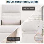 Sillón reclinable eléctrico para adultos, sofá individual ergonómico ajustable, balancín mullido con bolsillos laterales y puerto de carga USB