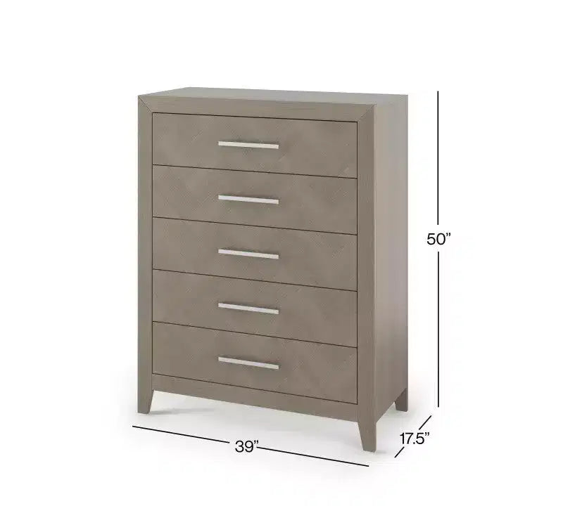 Kieran Cuna, Cómoda Doble y Chiffonier, Set de 3 Piezas para Habitación Infantil, Incluye Cuna Convertible 4 en 1, Cómoda y Chiffonier