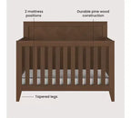 Kieran Cuna, Cómoda Doble y Chiffonier, Set de 3 Piezas para Habitación Infantil, Incluye Cuna Convertible 4 en 1, Cómoda y Chiffonier
