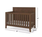 Kieran Cuna, Cómoda Doble y Chiffonier, Set de 3 Piezas para Habitación Infantil, Incluye Cuna Convertible 4 en 1, Cómoda y Chiffonier