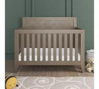 Kieran Cuna, Cómoda Doble y Chiffonier, Set de 3 Piezas para Habitación Infantil, Incluye Cuna Convertible 4 en 1, Cómoda y Chiffonier