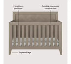 Kieran Cuna, Cómoda Doble y Chiffonier, Set de 3 Piezas para Habitación Infantil, Incluye Cuna Convertible 4 en 1, Cómoda y Chiffonier