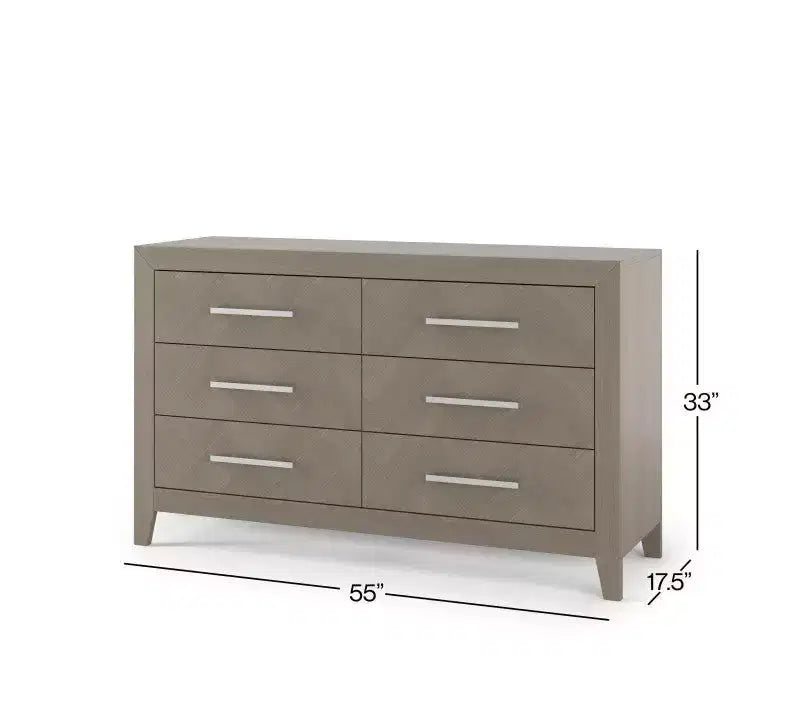 Kieran Cuna, Cómoda Doble y Chiffonier, Set de 3 Piezas para Habitación Infantil, Incluye Cuna Convertible 4 en 1, Cómoda y Chiffonier