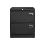 Armario archivador metálico lateral de 2 cajones con cerradura de 28,5 pulgadas de alto, apto para documentos de tamaño legal/carta/A4, almacenamiento moderno para oficina/hogar