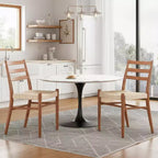 2 sillas de comedor con asiento de cuerda trenzada, sillas de cocina con estructura de metal y respaldo abierto, sillas de comedor transpirables para sala de estar