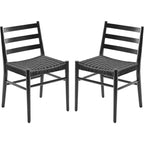 2 sillas de comedor con asiento de cuerda trenzada, sillas de cocina con estructura de metal y respaldo abierto, sillas de comedor transpirables para sala de estar