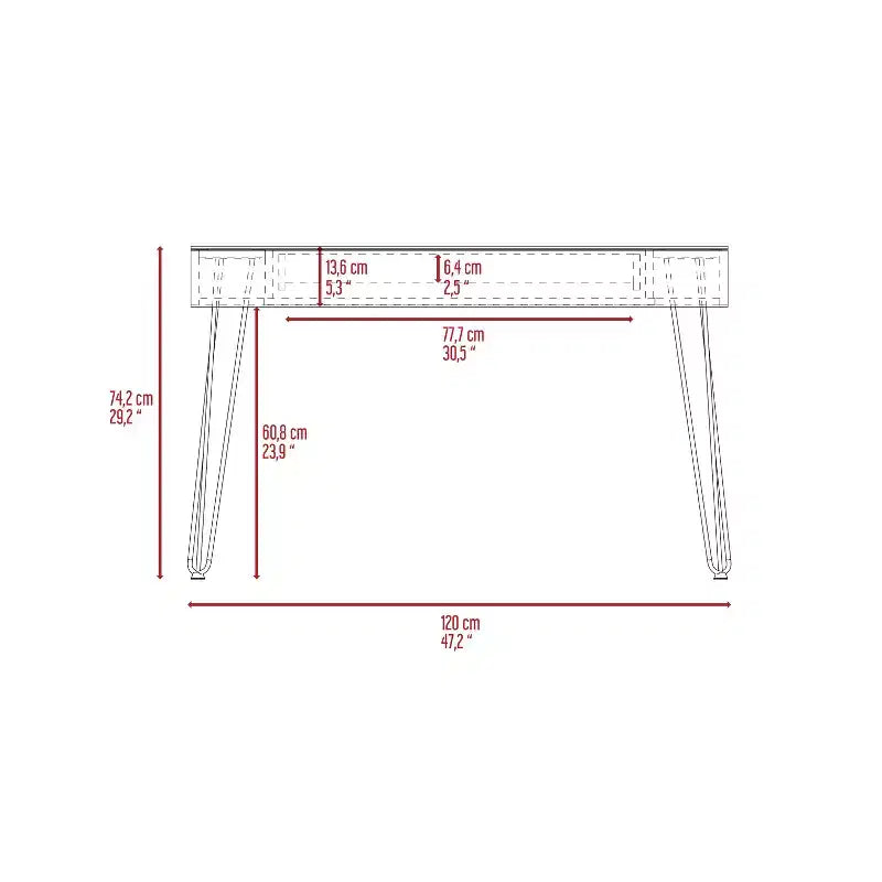Escritorio de estudio, escritorio industrial para computadora con un cajón espacioso, patas de horquilla, cubierta de vidrio transparente, escritorio moderno para oficina en casa, estudio, dormitorio