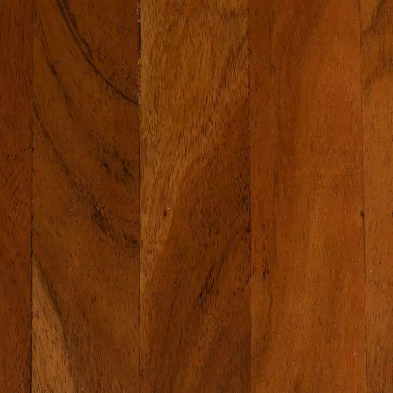 Mesa Auxiliar Semicerrada de Mármol Redondo y Madera de Mango con Acabado Natural
