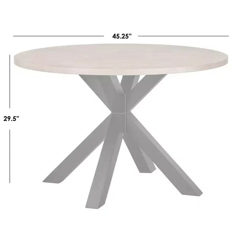 Juego de comedor redondo Gilcrest de 5 piezas de mediados de siglo de 114,9 cm, negro/natural