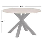 Juego de comedor redondo Gilcrest de 5 piezas de mediados de siglo de 114,9 cm, negro/natural