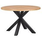 Juego de comedor redondo Gilcrest de 5 piezas de mediados de siglo de 114,9 cm, negro/natural