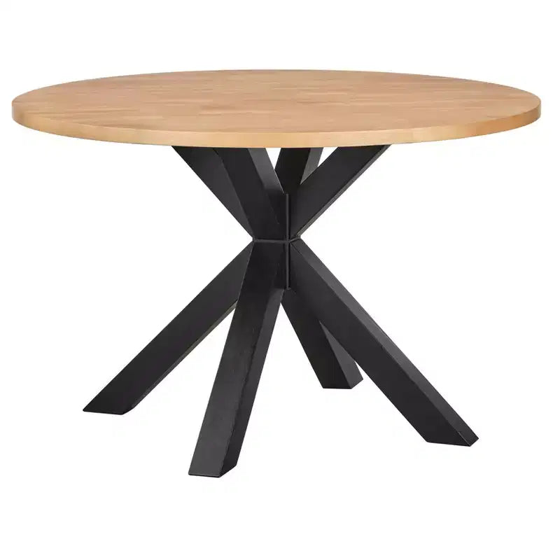 Juego de comedor redondo Gilcrest de 5 piezas de mediados de siglo de 114,9 cm, negro/natural