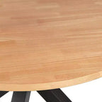 Juego de comedor redondo Gilcrest de 5 piezas de mediados de siglo de 114,9 cm, negro/natural
