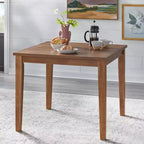 Juego de comedor cuadrado de 3 piezas Halsted Farmhouse de 36 pulgadas color Driftwood