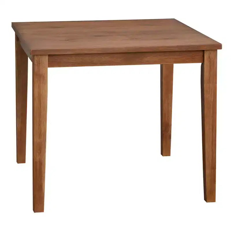 Juego de comedor cuadrado de 3 piezas Halsted Farmhouse de 36 pulgadas color Driftwood