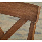 Juego de comedor cuadrado de 3 piezas Halsted Farmhouse de 36 pulgadas color Driftwood